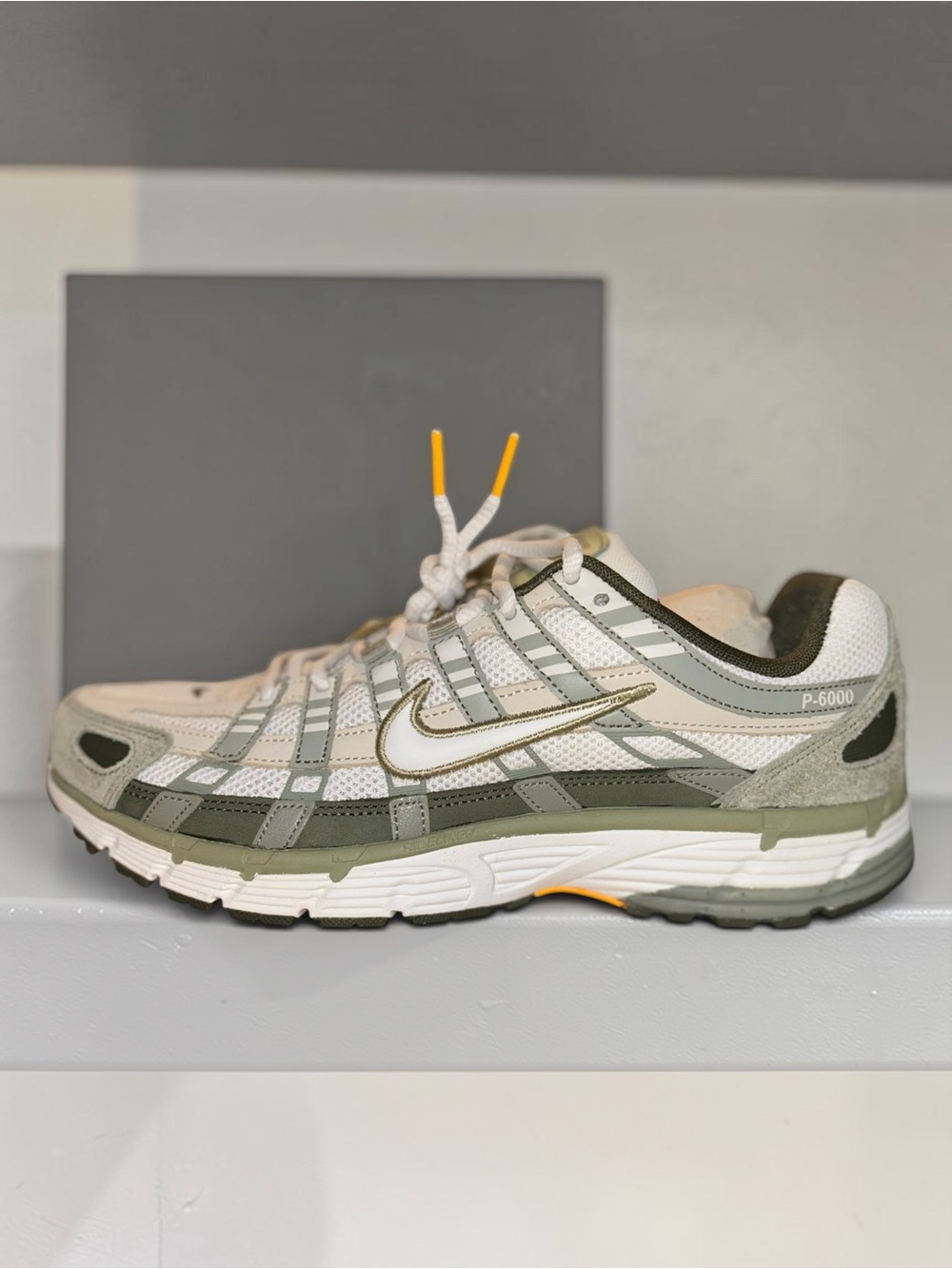 Nike P-6000 Men's Olive Green and White Athletic Sneaker